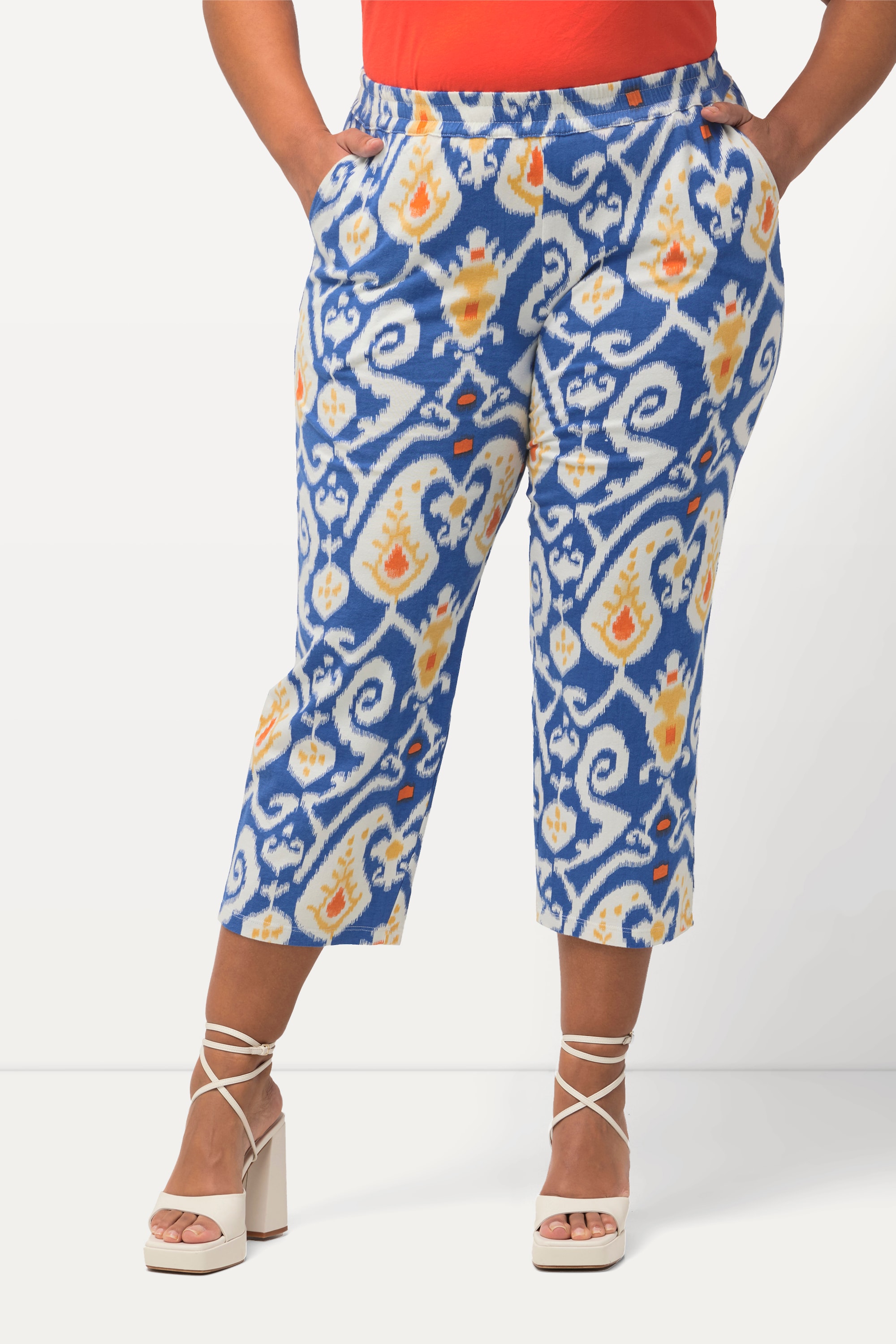 Pantalon 7/8 en jersey à jambe large, ULLA POPKEN