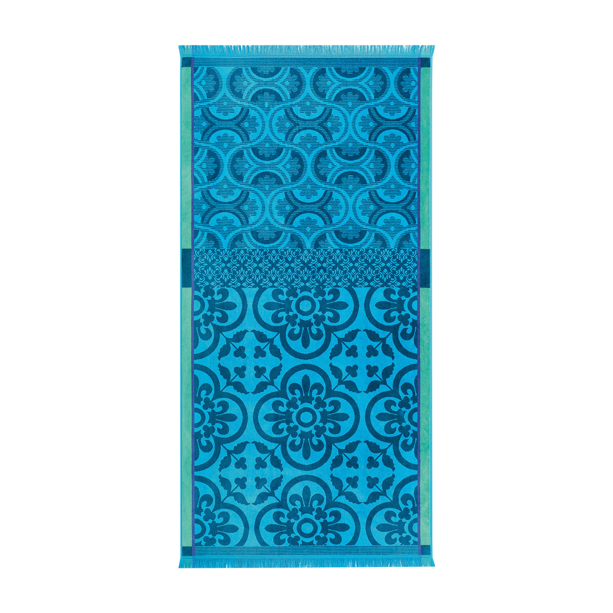Serviette de plage 530 g/m², SANTORIN, LE JACQUARD FRANCAIS