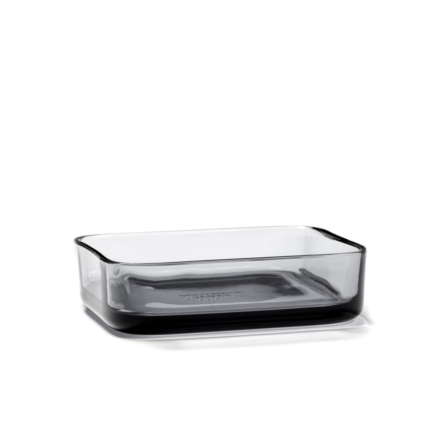 Bol Carré HEII Verre Fumé Gris 12 x 6 x H3 cm, SERAX