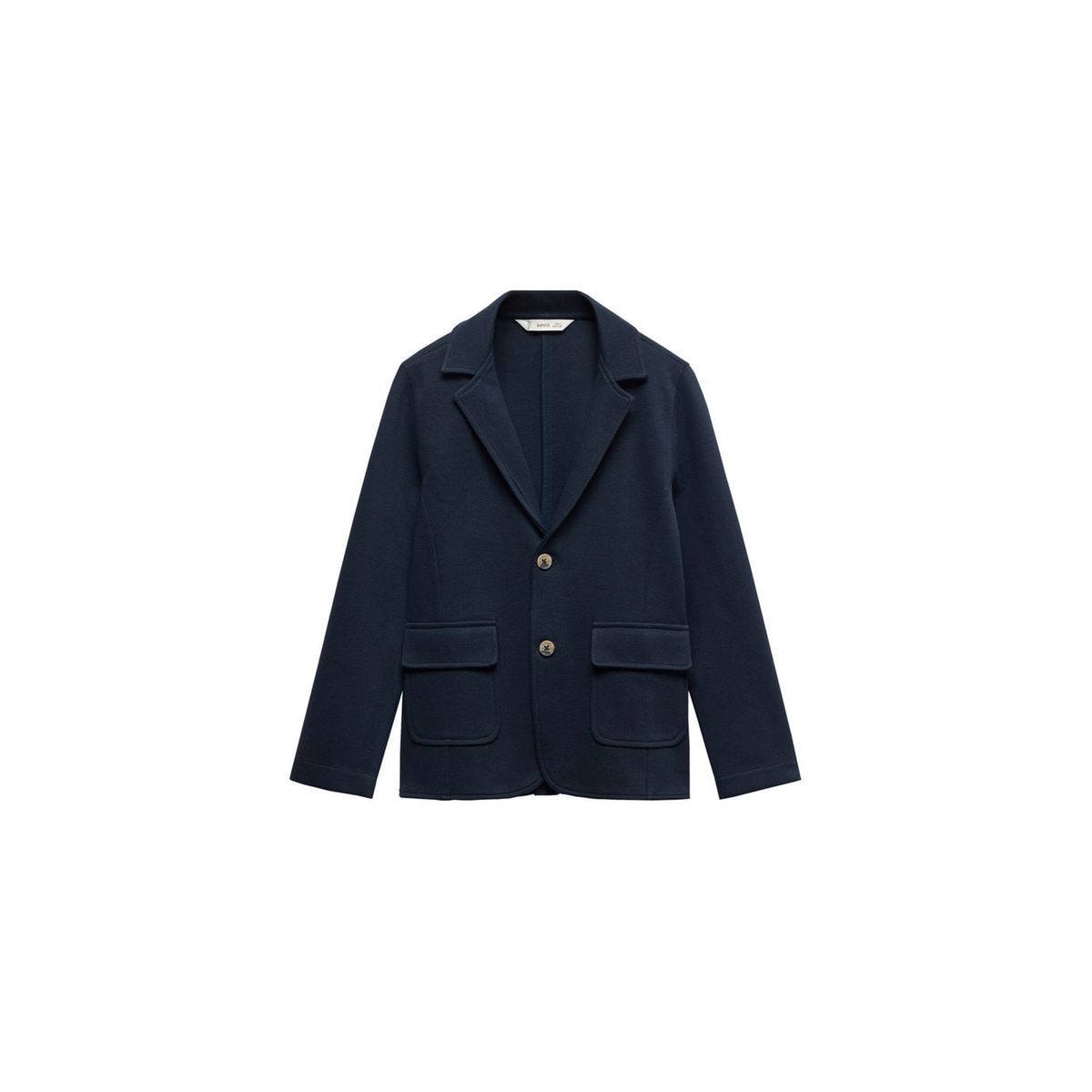 Veste costume regular fit textur e bleu marine fonc Mango Kids