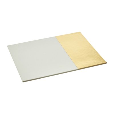 Set of 4 Dipped White/Gold Leather Effect Placemats SO'HOME