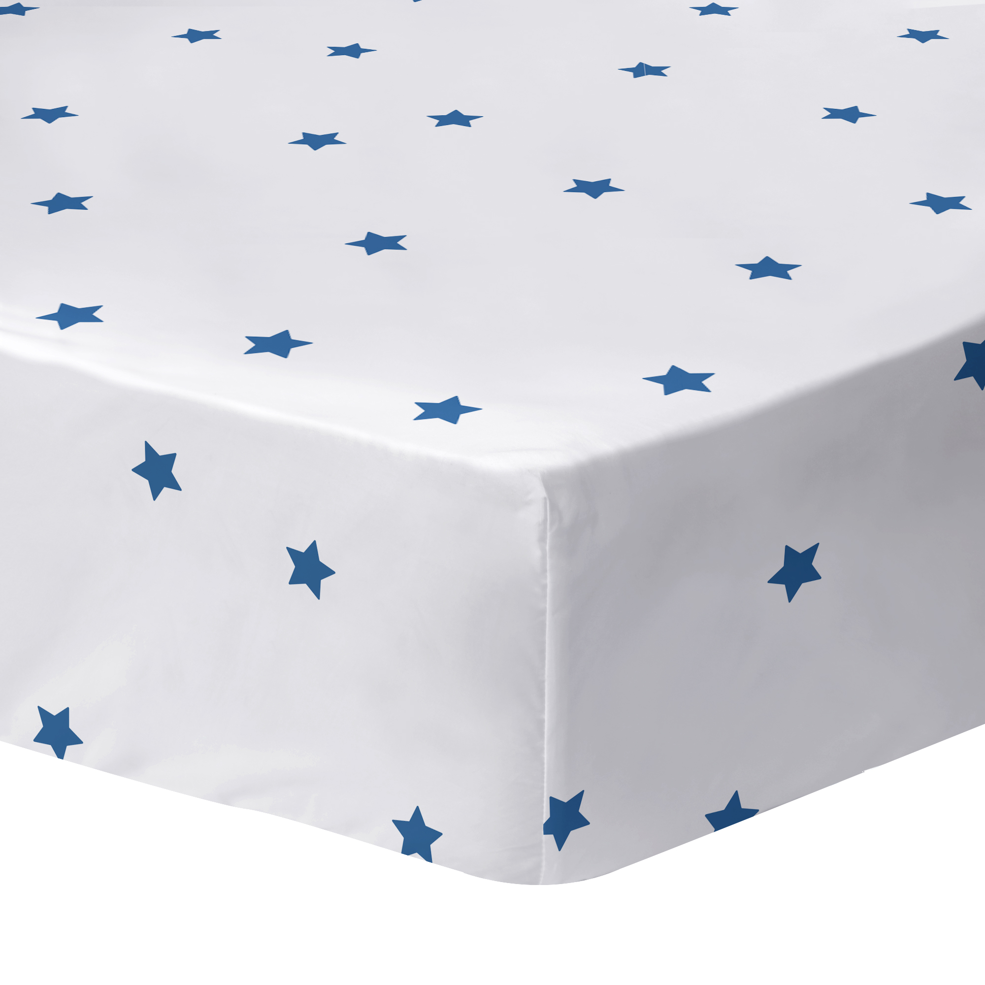 Drap-housse imprimé 100% coton, NUIT ETOILÉE, MATT ET ROSE