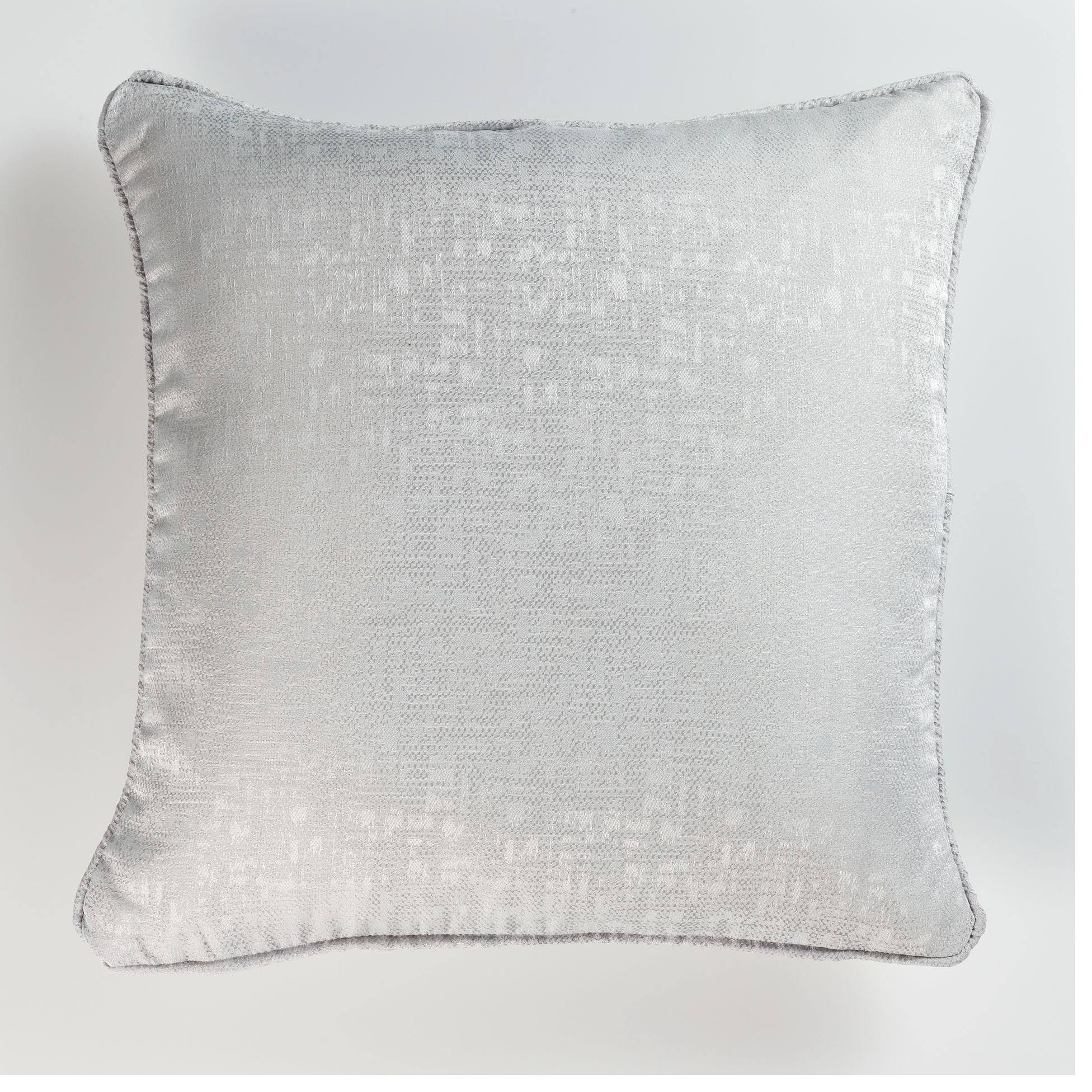 Coussin Passepoil 60x60cm Douceur D'Intérieur - Polyester Uni Béton - Déco Moderne