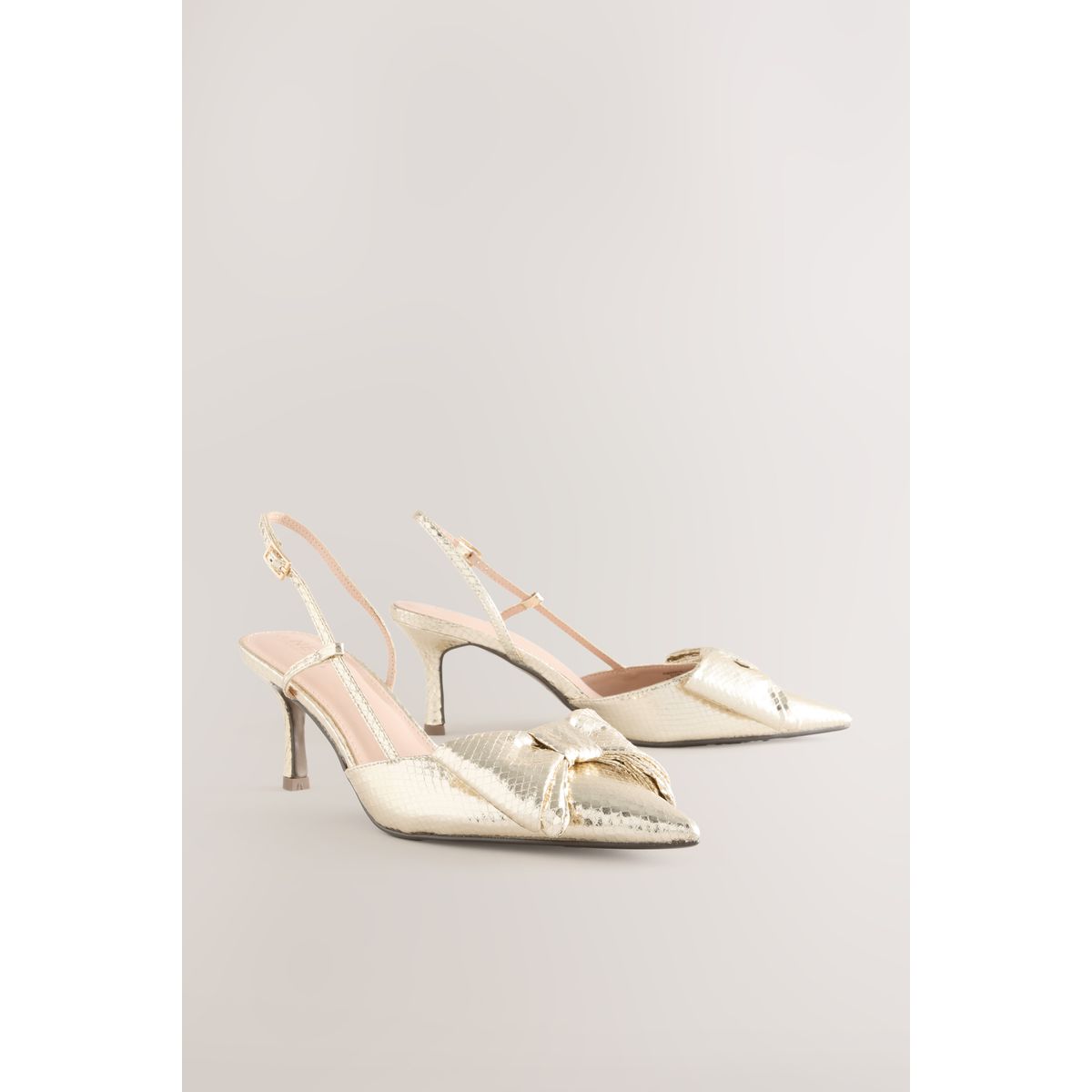 Chaussures bride arrière et nœud, NEXT