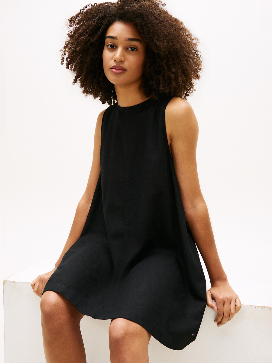 Robe sans manches en lin et viscose, TOMMY JEANS
