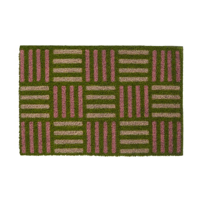 Striped Coir Doormat, multi-coloured, SO'HOME