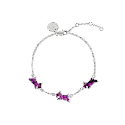 Dukes Place Silver Plated Purple Malachite Dog Bracelet RADLEY LONDON