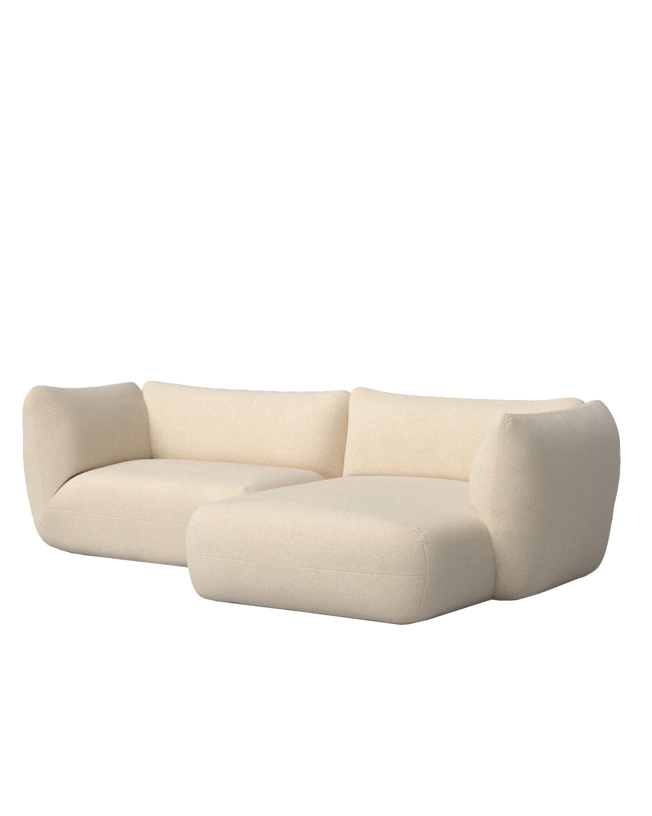 Canapé beige chaise longue droite 243x148 cm - ARNAU, HANNUN