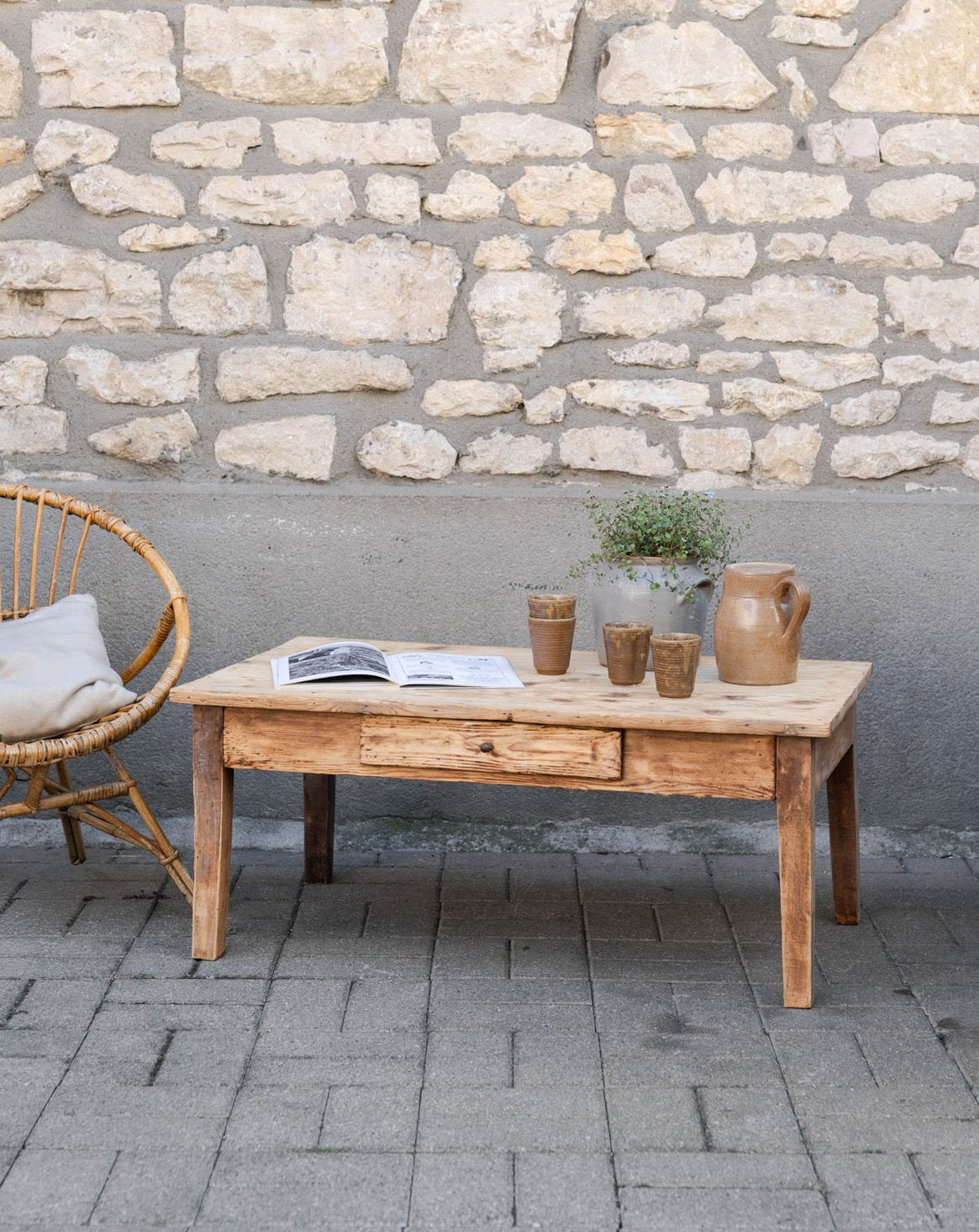 Table basse en bois Léonie N°1148 - Bon état, DEBONGOUT