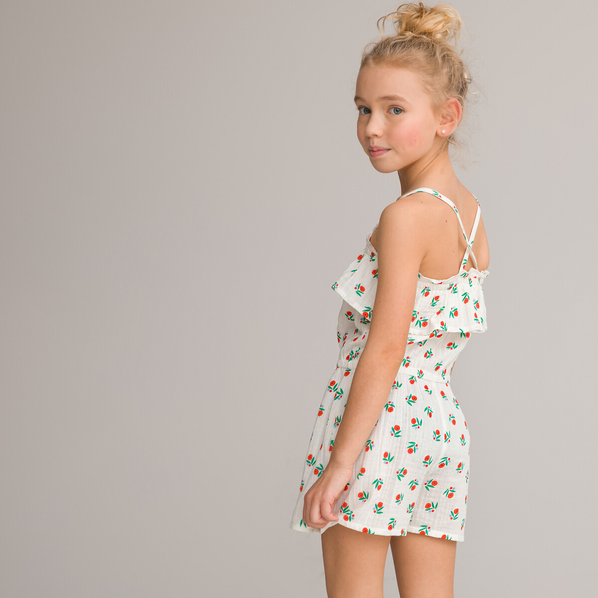 Floral Cotton Strappy Playsuit