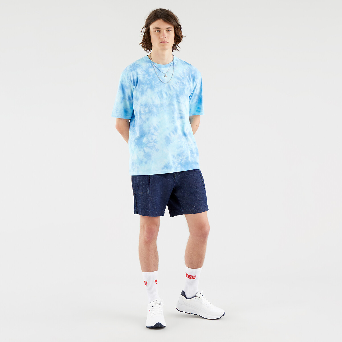 SEASIDE BLUE STRIPED CARGO SHORT main image 1