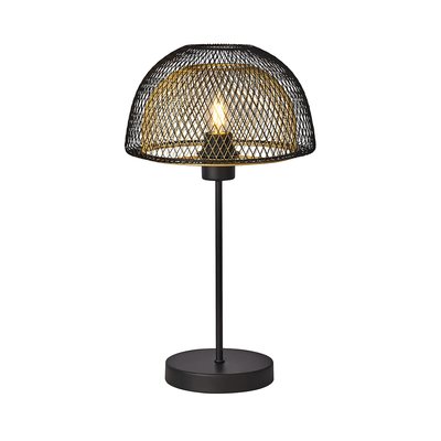 Double Layered Black and Gold Mesh Dome Table Lamp SO'HOME