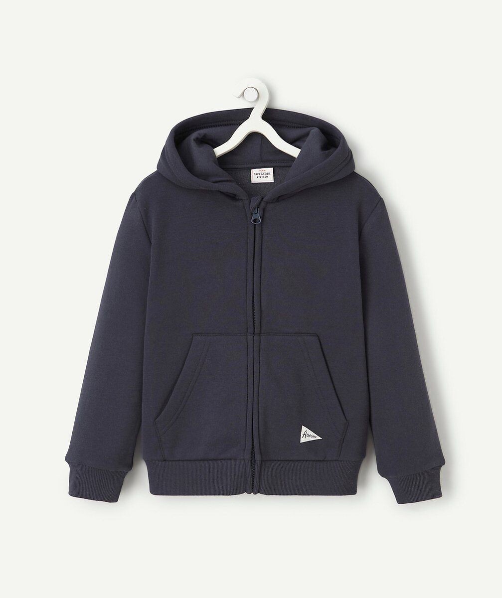 Sweat zippé à capuche en molleton