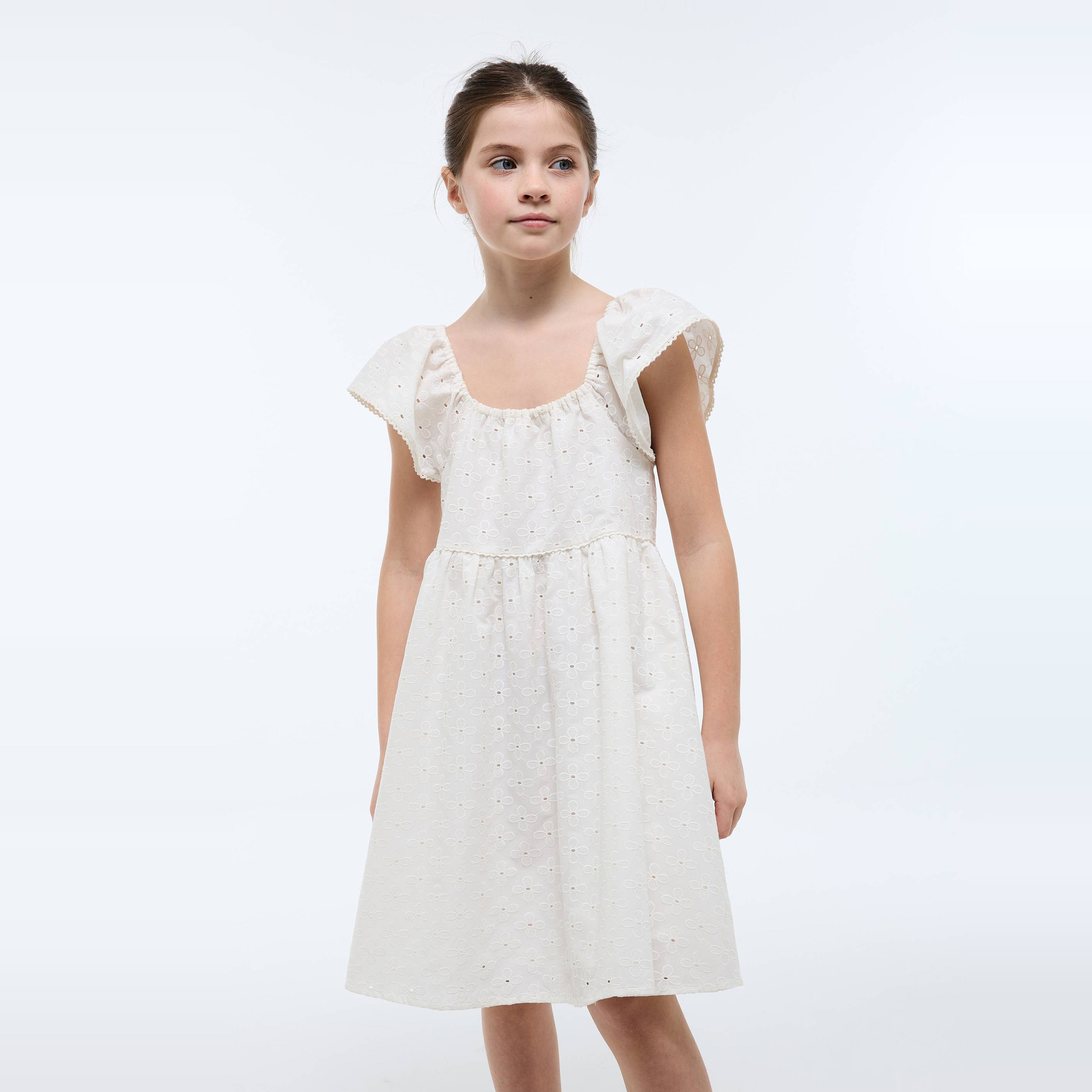 Robe brodée en coton, MONOPRIX