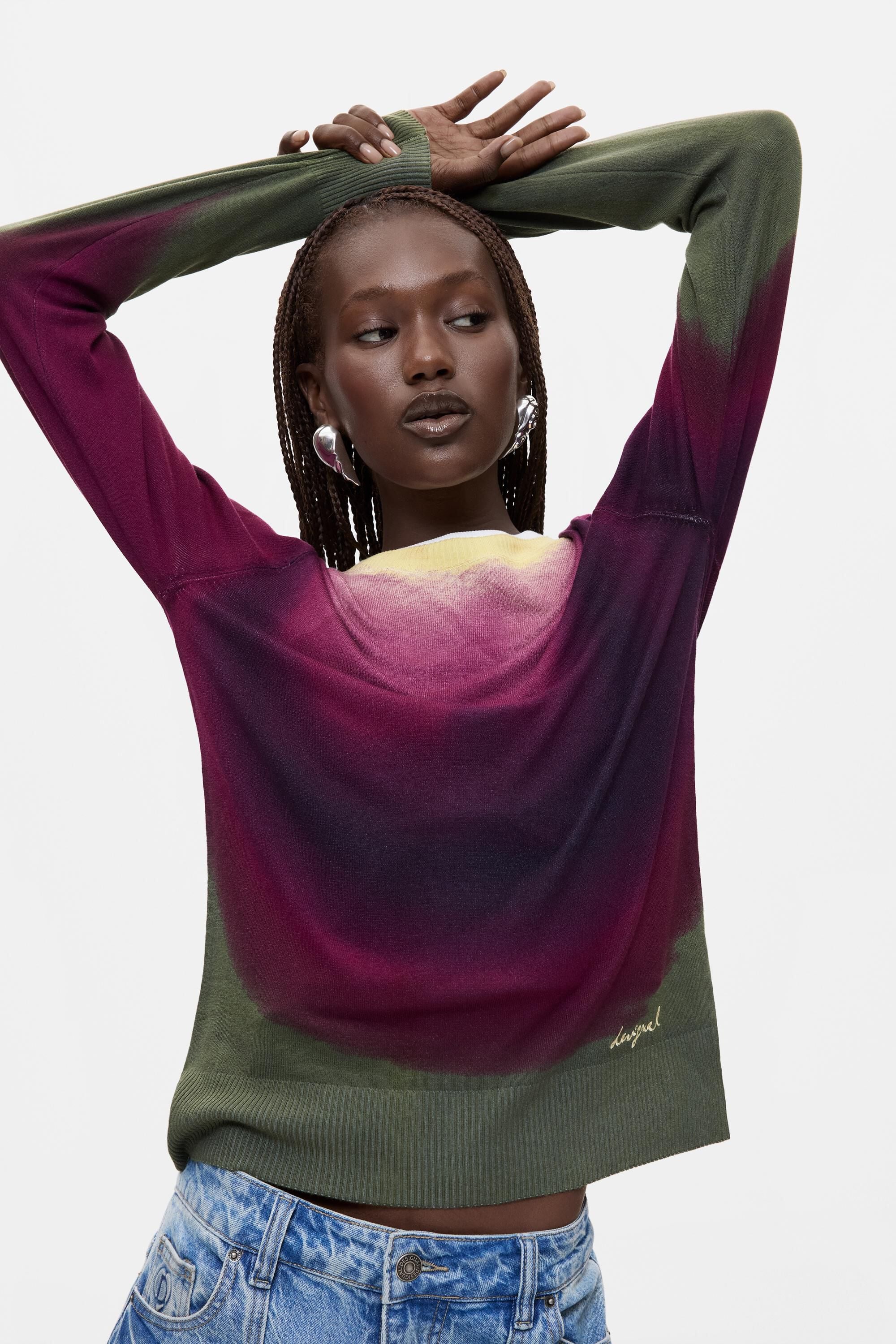 Pull en maille fine effet dégradé, DESIGUAL