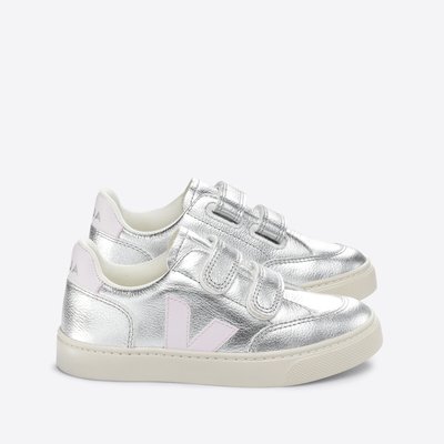 Kids' Small V-12 Trainers in Leather VEJA