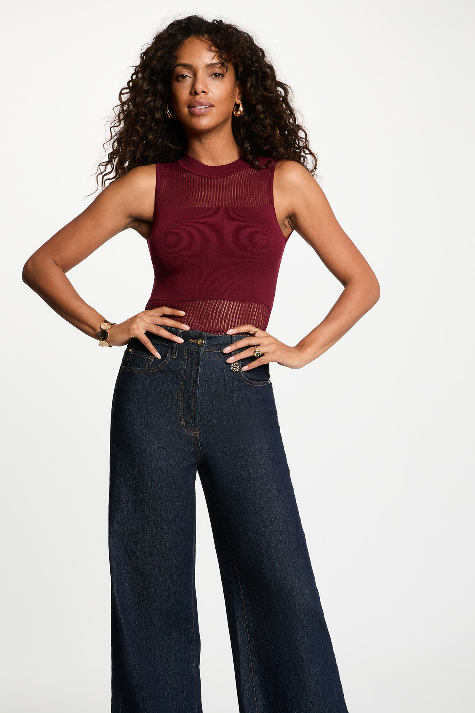 Top maille sans manches, MORGAN