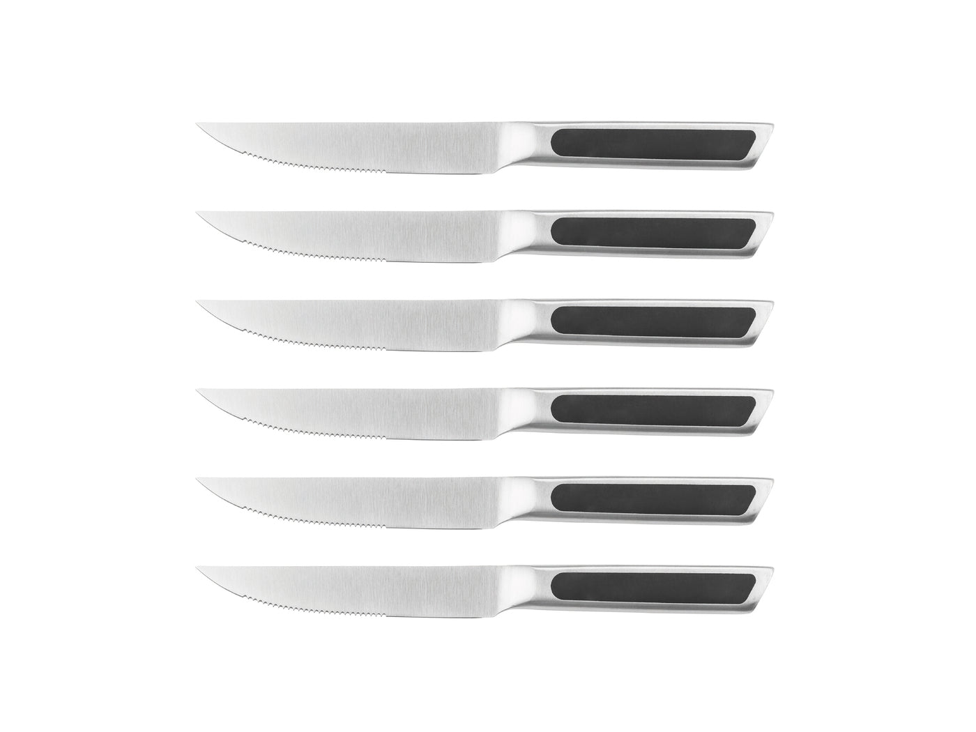 Lot de 6 couteaux à steak en inox, NUDE, BJORN