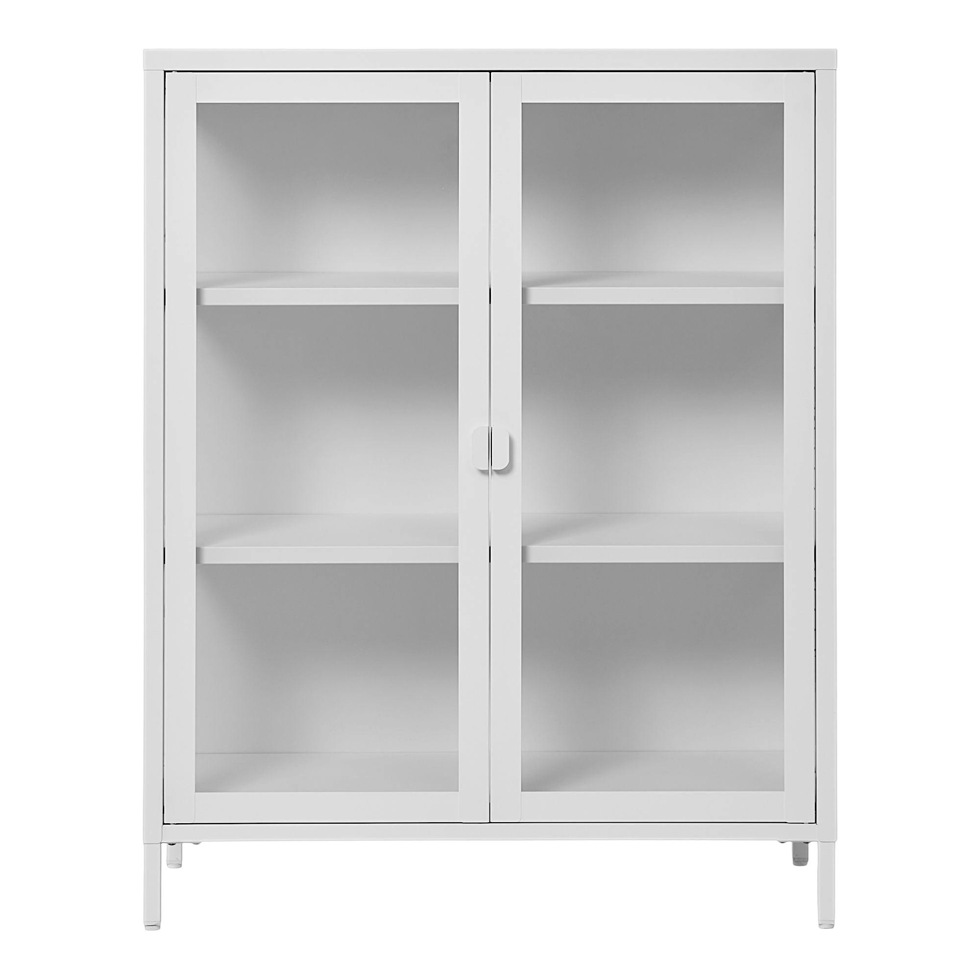 Meuble de rangement en métal, 2 portes vitrées ODENSE, PIER IMPORT