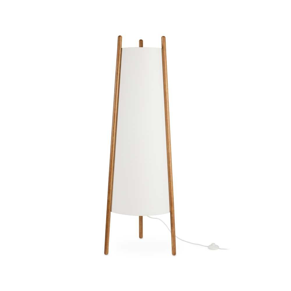 Lampadaire design en bois scandinave, WOODY, LEDS C4