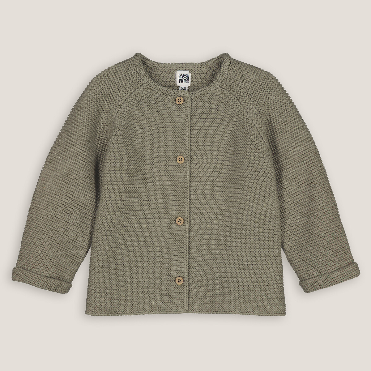 Vest in ribbelsteek met knoopsluiting