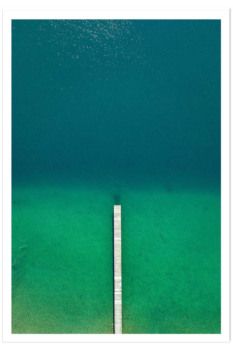 Affiche plage tropiques dans mon coeur, HEXOA