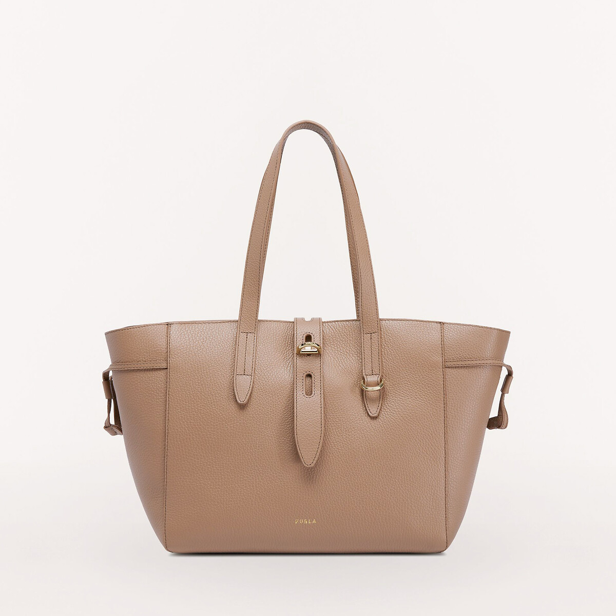 Net Medium Tote Bag in Two-Tone Leather