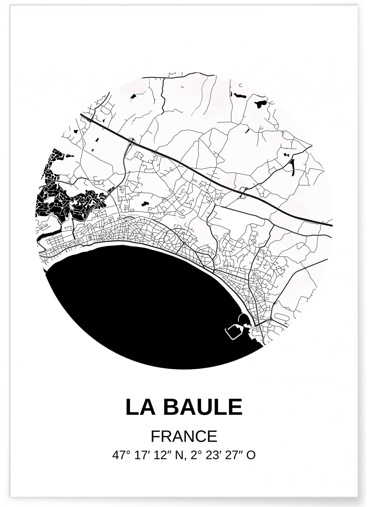 Affiche Carte La Baule, L'AFFICHERIE