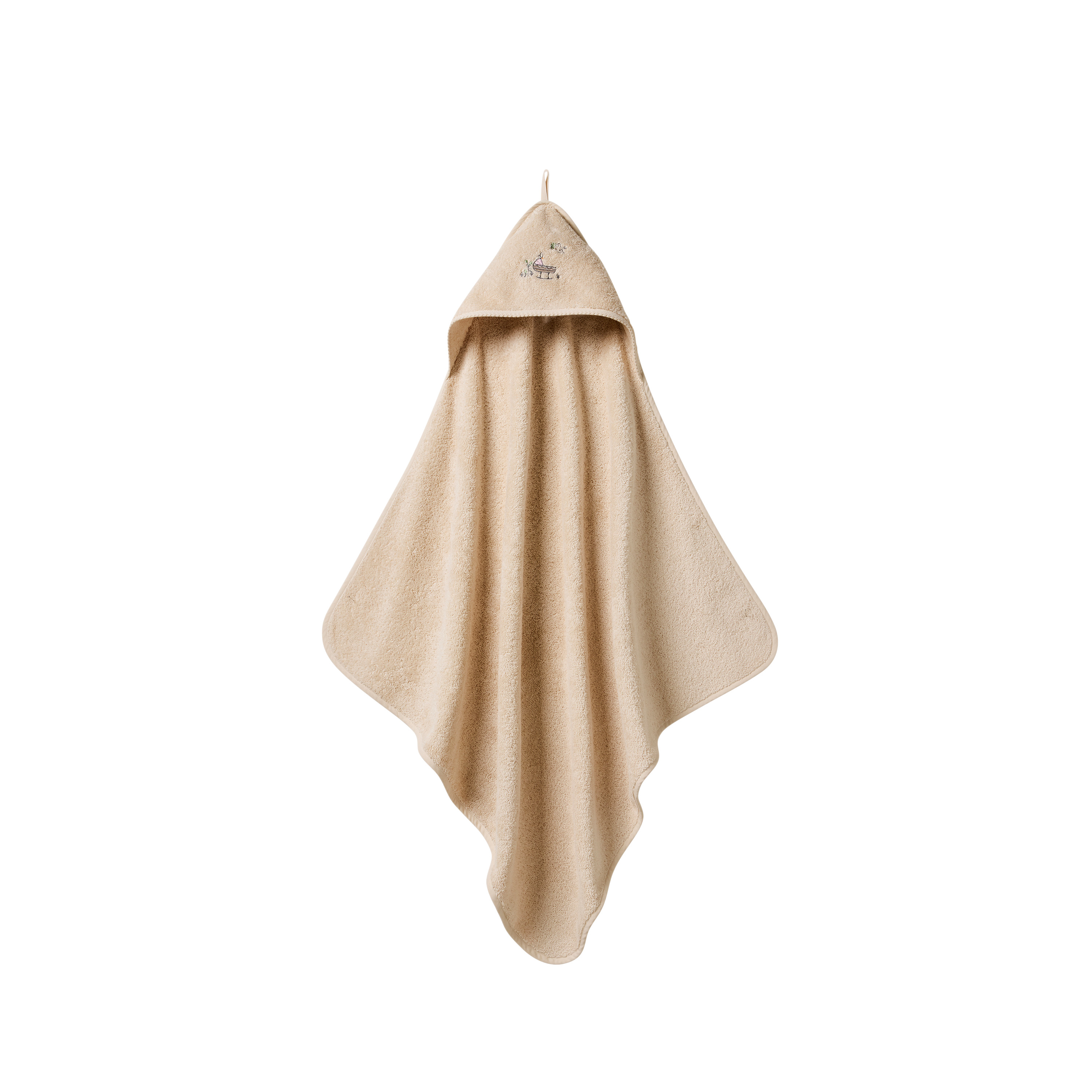 Cape de bain coton INSTANT, CARRE BLANC