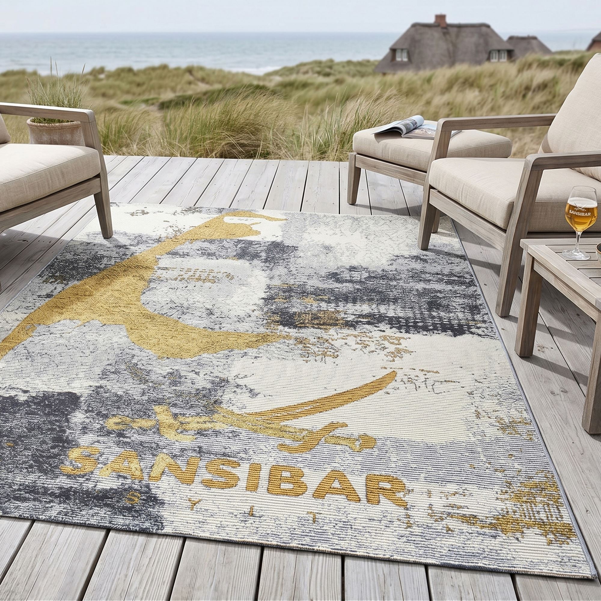 Tapis d'été pour l'intérieur et l'extérieur - RANTUM BEACH, THEKO