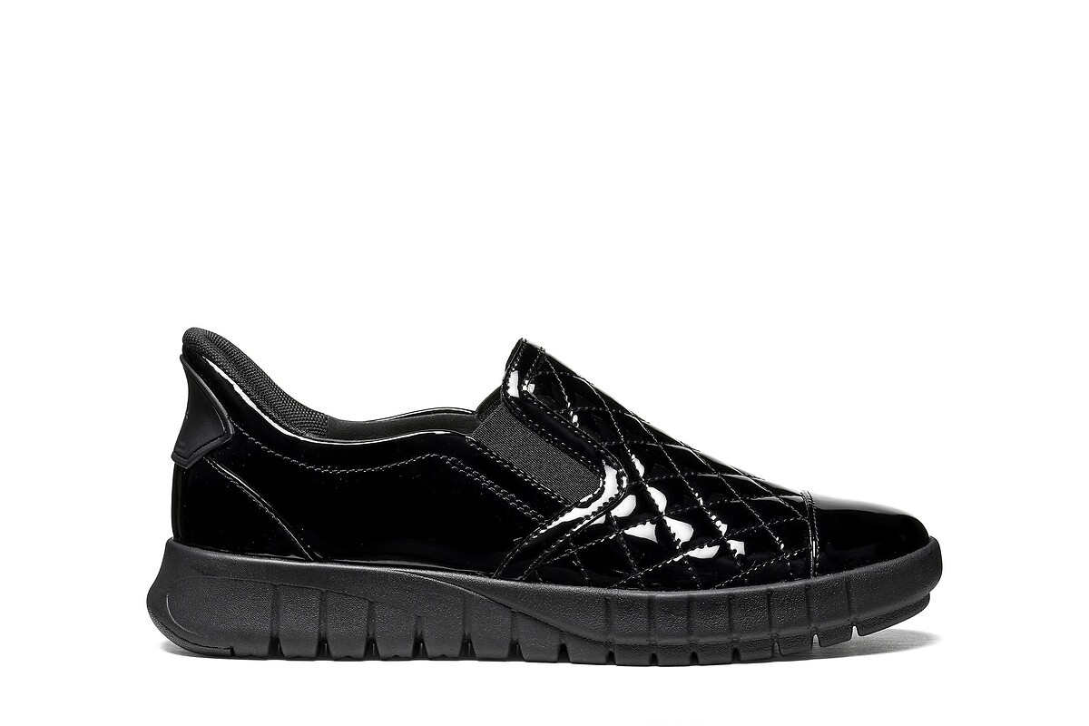 GEOX Mocasines de charol sin cordones, FLEXTRIDE, FAST-IN