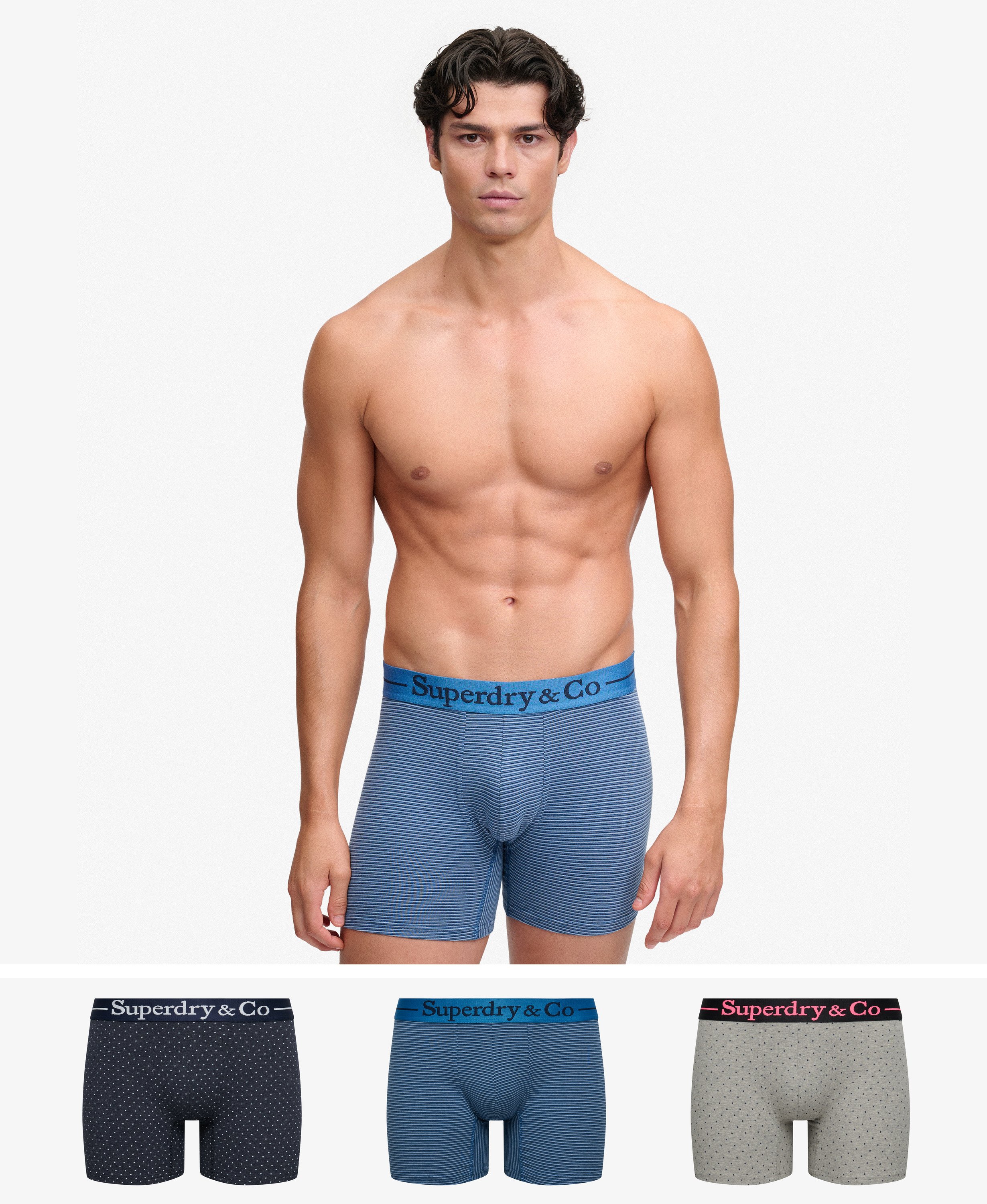 Lot de 3 Boxers & Co Coupe Classique, SUPERDRY