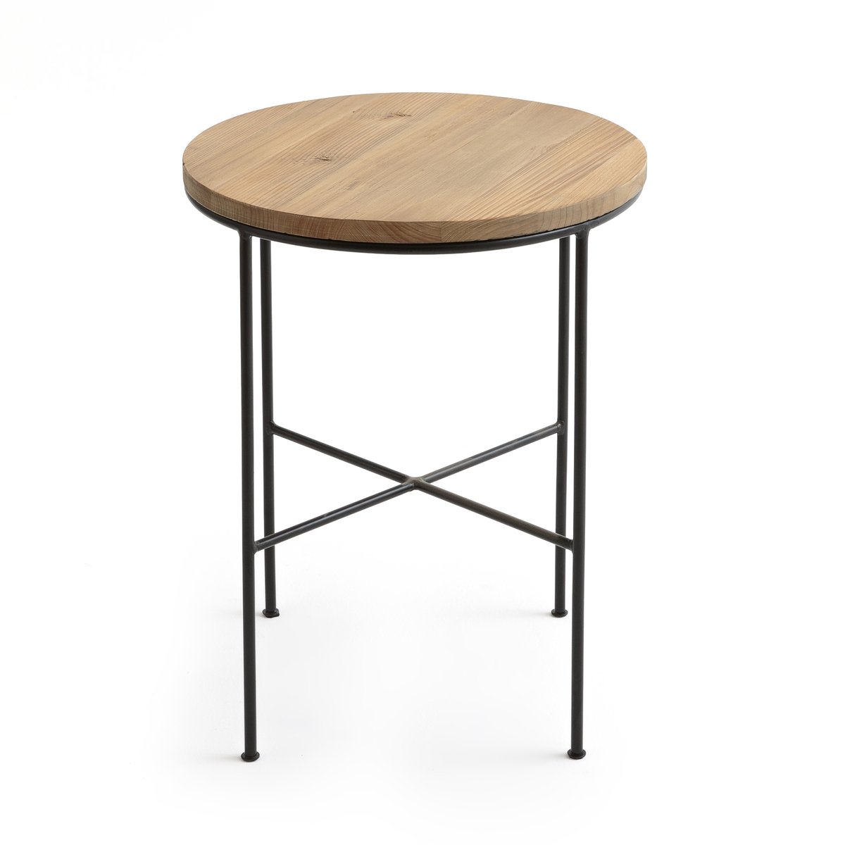 Product photograph of Mosaique Side Table In Pine Steel from La Redoute UK.