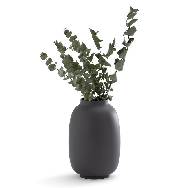 Sira 31cm High Matte Ceramic Vase, grey, LA REDOUTE INTERIEURS