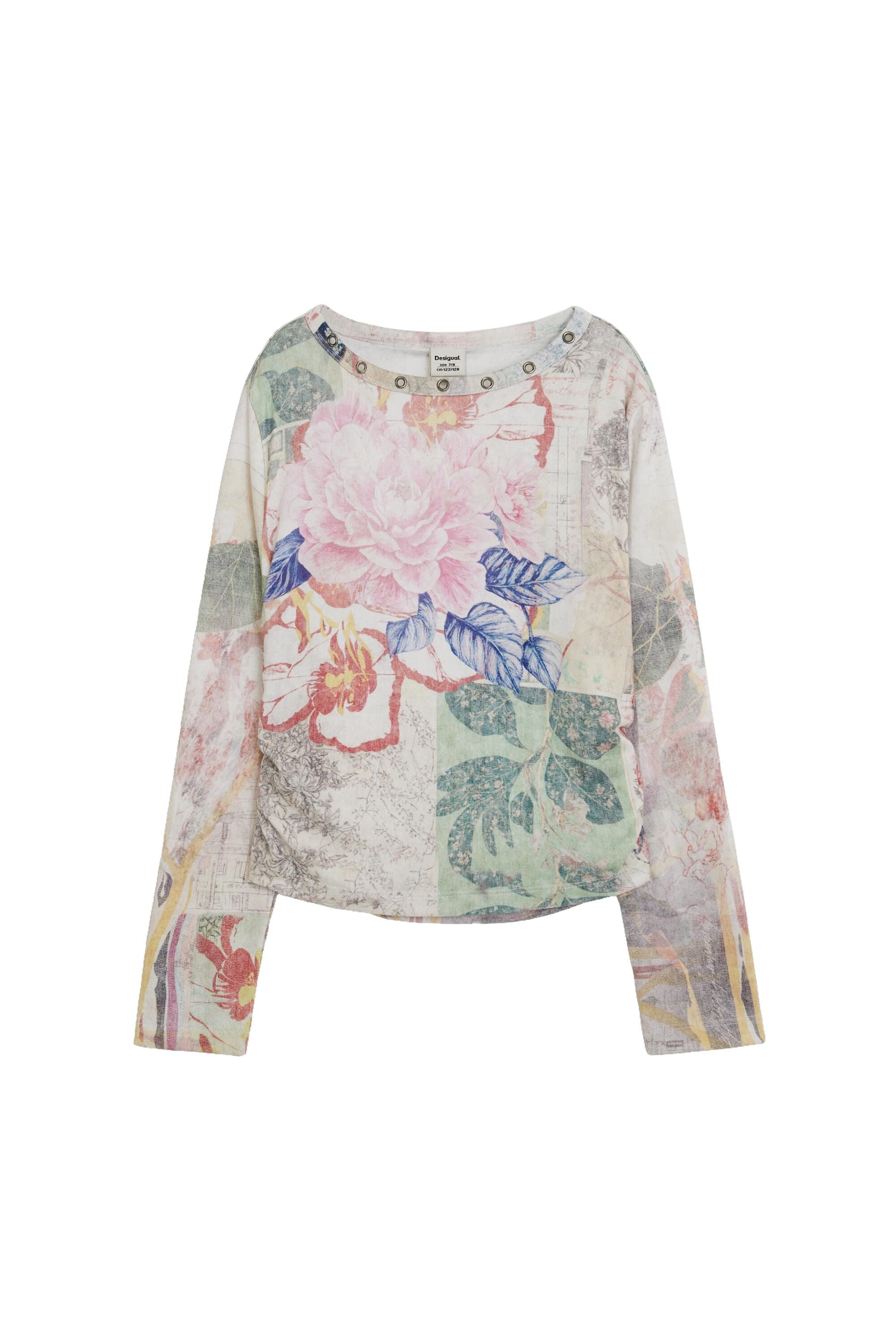 T-shirt imprimé à manches longues, DESIGUAL