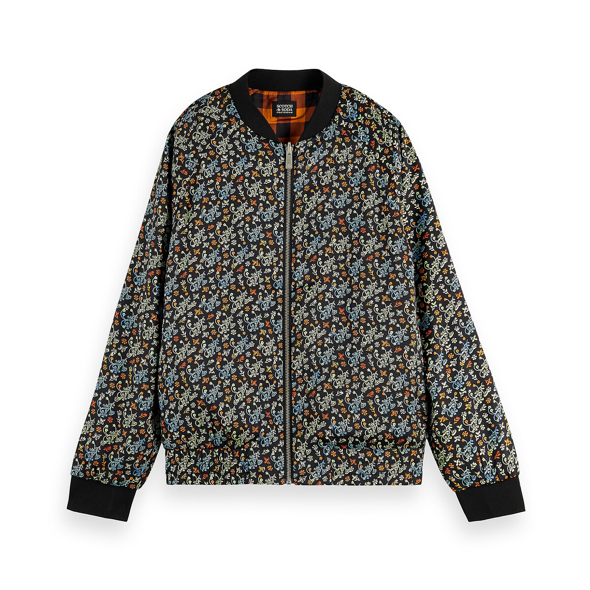 Scotch & Soda Boys Reversible Jacket with Contrast Check Parts 
