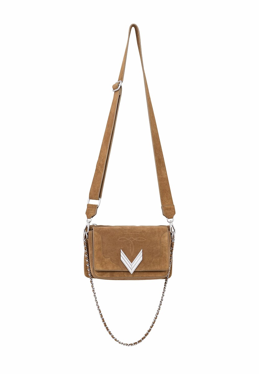 111 Western Shoulder Bag in Suede, IKKS