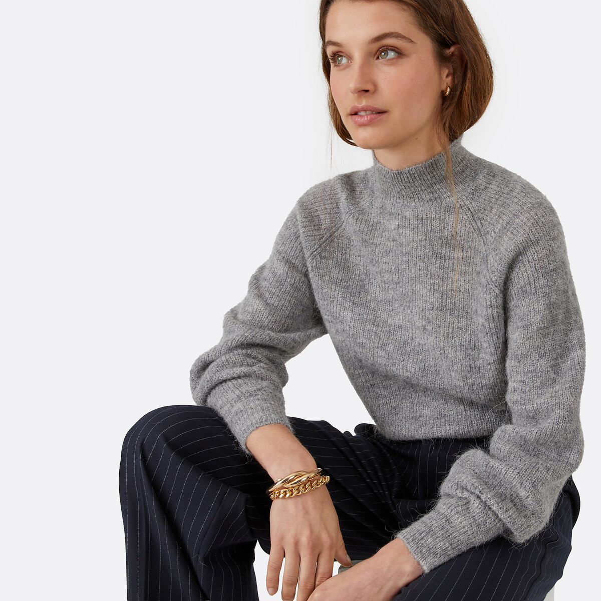 Pull col montant alpaga mélangé Signature ARISTIDE, LA REDOUTE COLLECTIONS