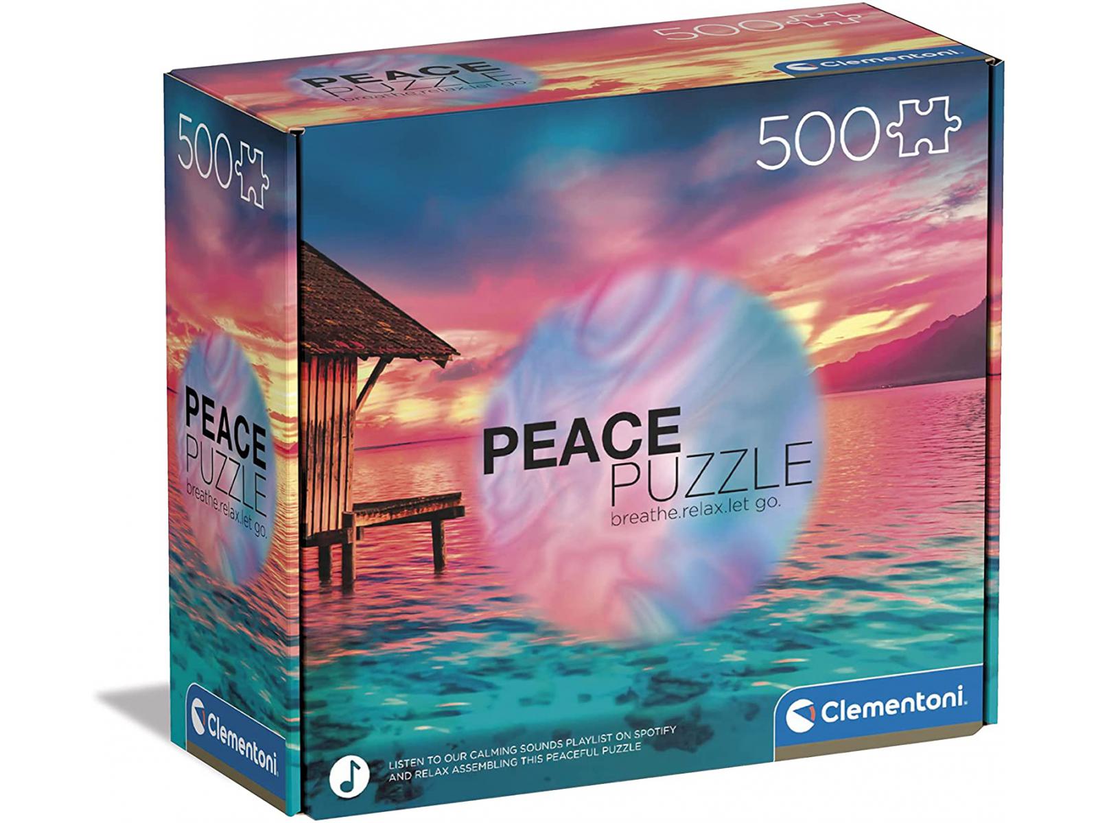 Peace Puzzle - 500 pièces - Living the Present, CLEMENTONI