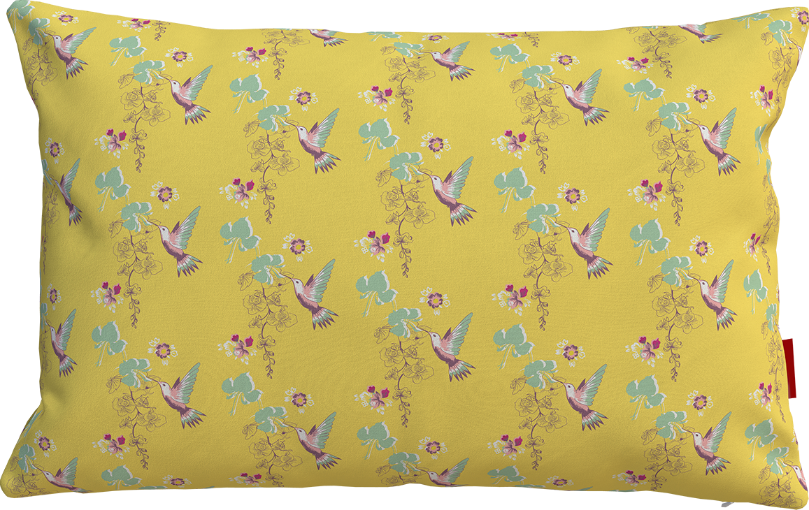 Housse de coussin extérieur, motif oiseaux, COLIBRI, VENT DE BOHÈME