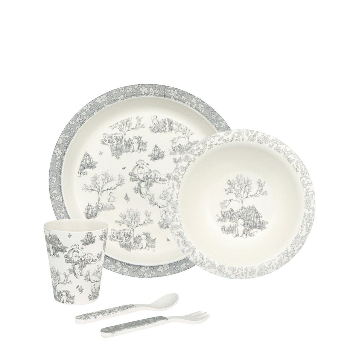 Mon Premier Coffret Repas En Bambou Ourson Royal Blanc Mathilde M La Redoute