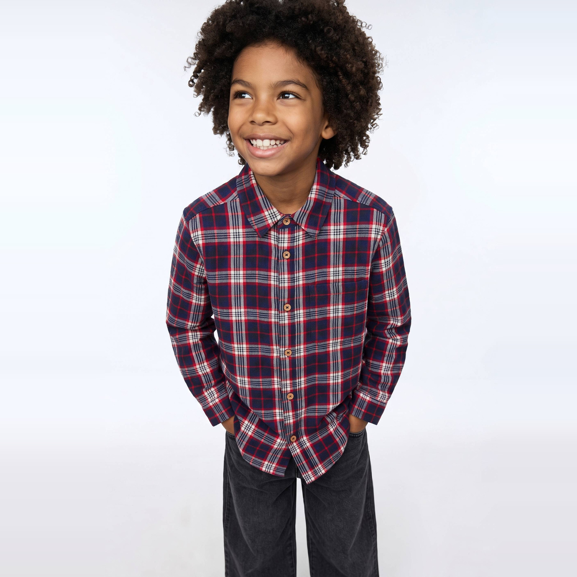Chemise à carreaux en flanelle de coton BIO GOTS, MONOPRIX