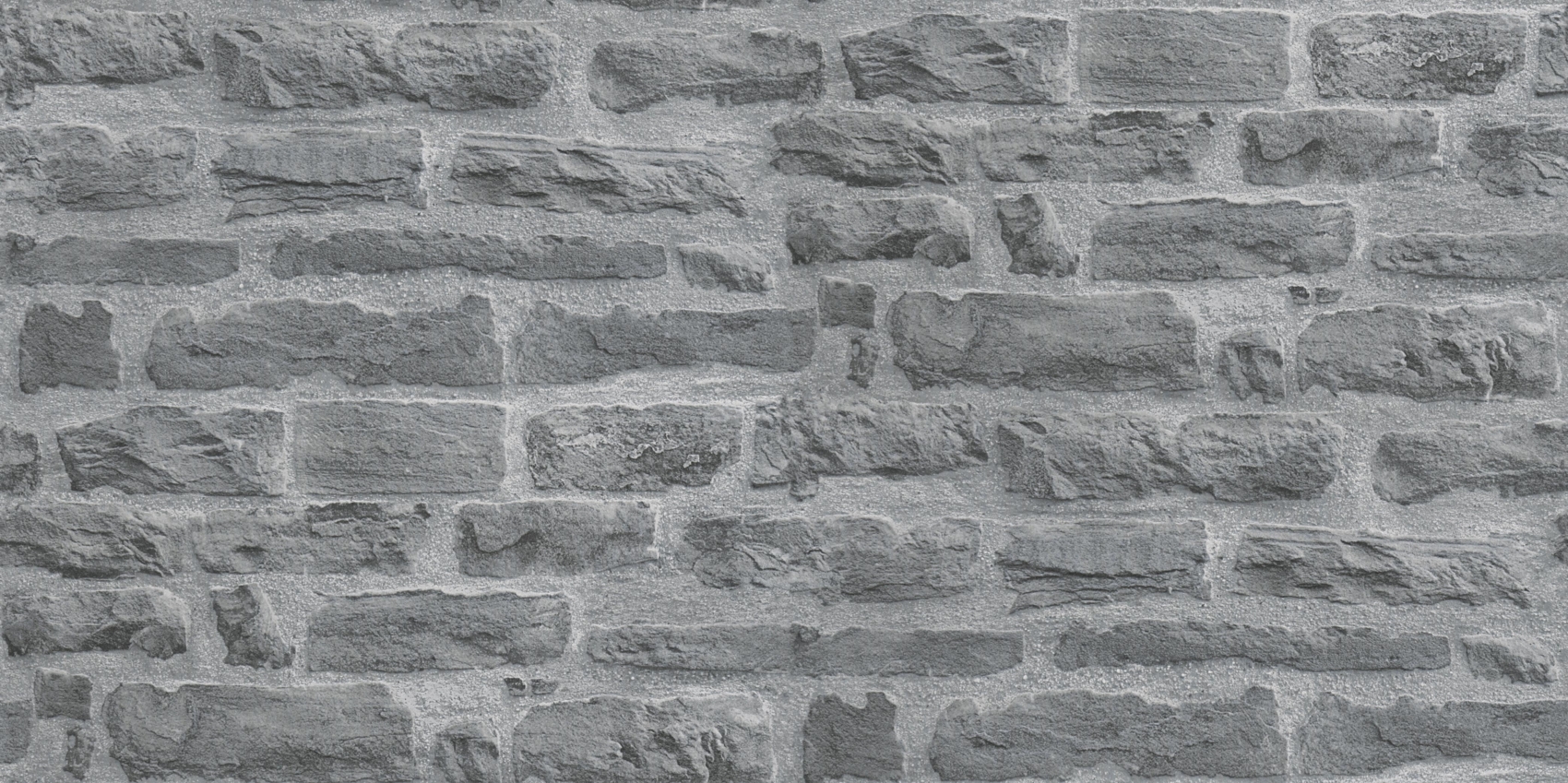 Papier Peint imitation "Mur de Pierres avec joint grisé", HOME MAISON