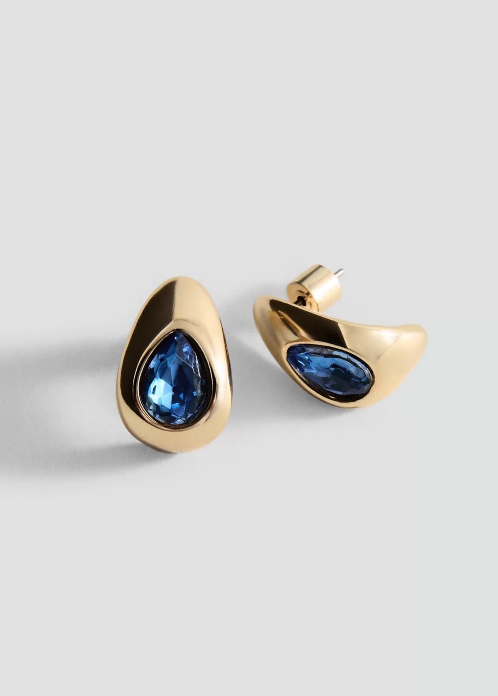 Boucles d’oreilles goutte avec détail cristal, MANGO