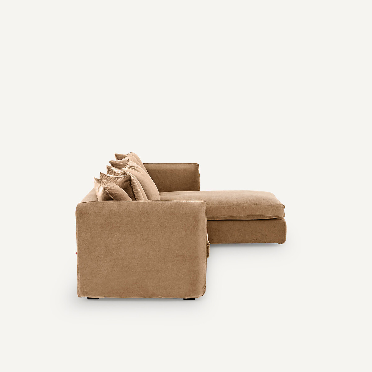 Stonewashed velvet corner sofa, neo chiquito Am.Pm | La Redoute