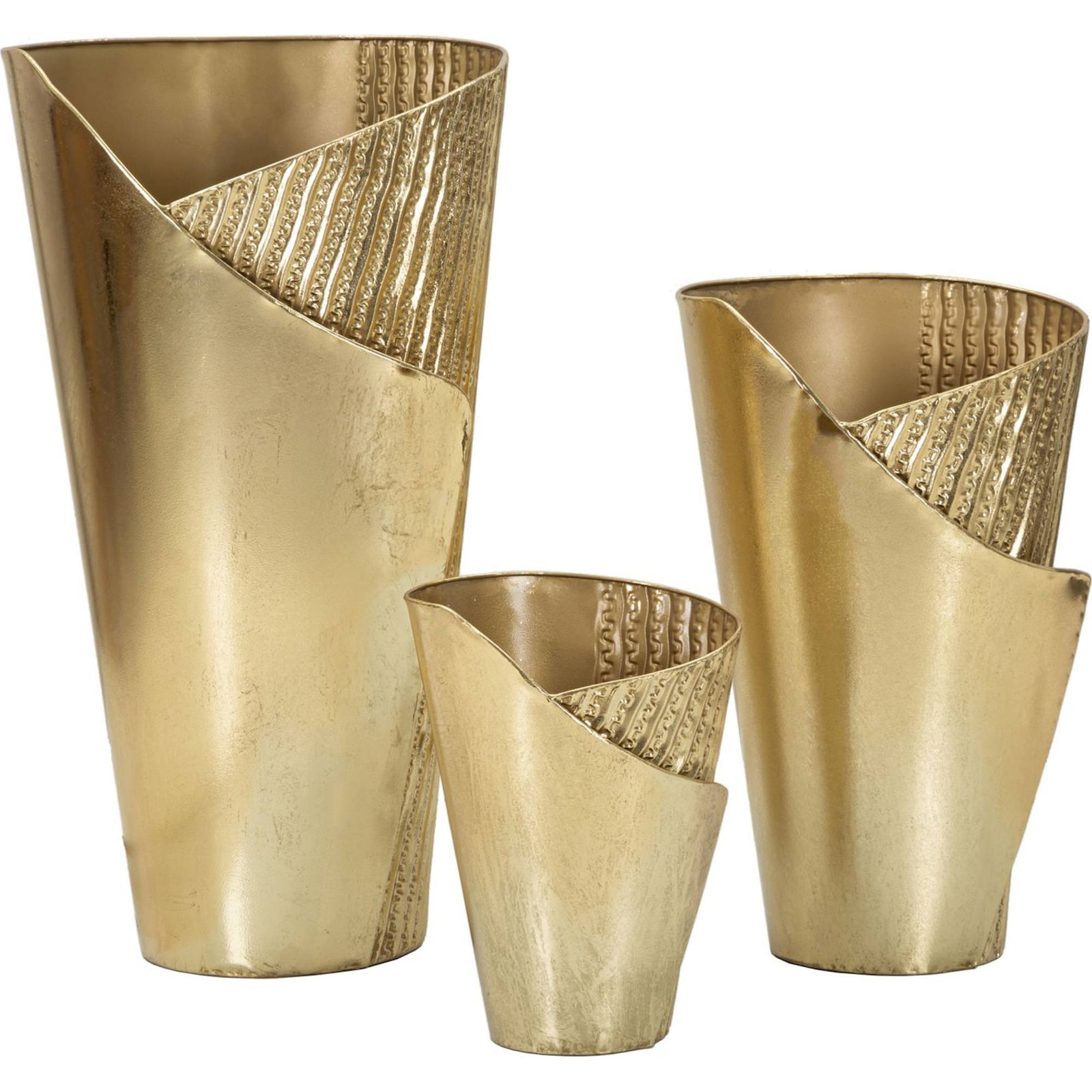 Set de 3 vases en fer relief travaillé GLAM, RECOLLECTION