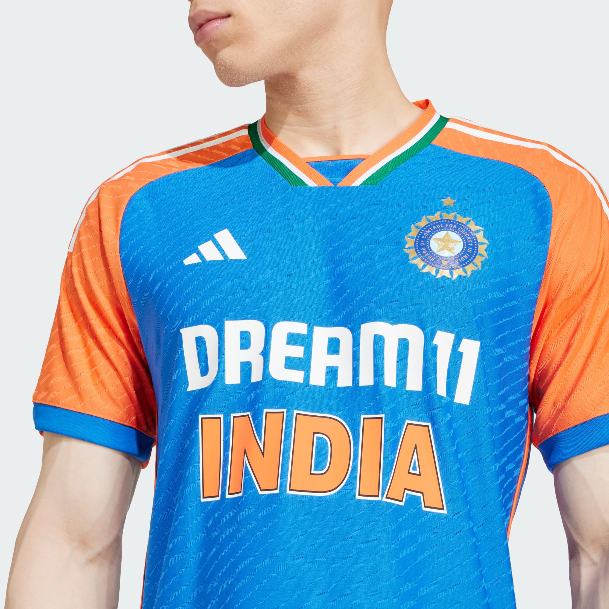 Adidas Maillot Officiel de Fan de Cricket de l'Inde ODI, Bleu Clair, S