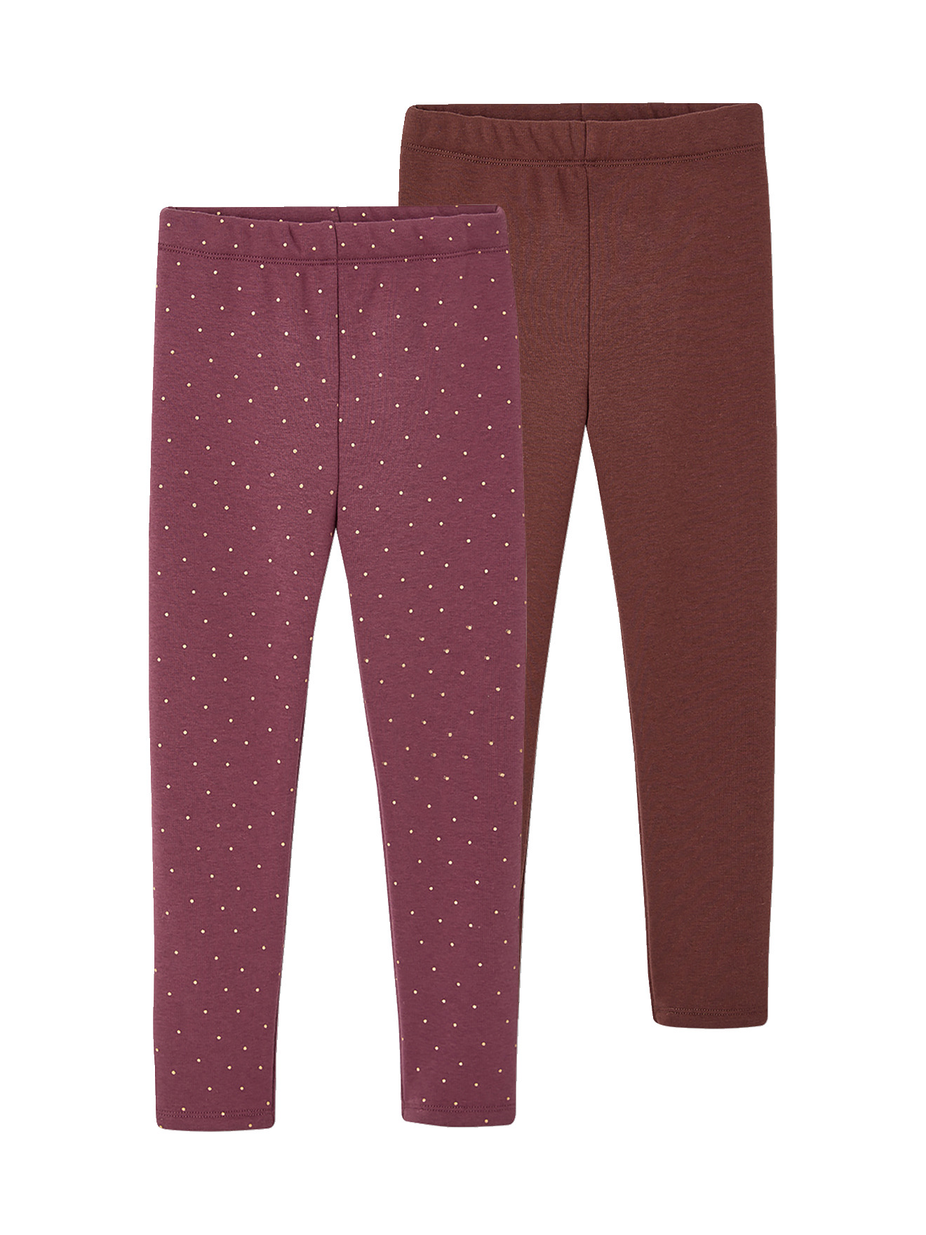 Lot 2 Leggings doublés maille polaire, VERTBAUDET