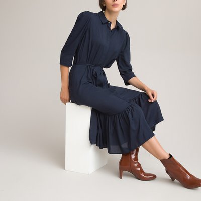 Tiered Midi Shirt Dress LA REDOUTE COLLECTIONS