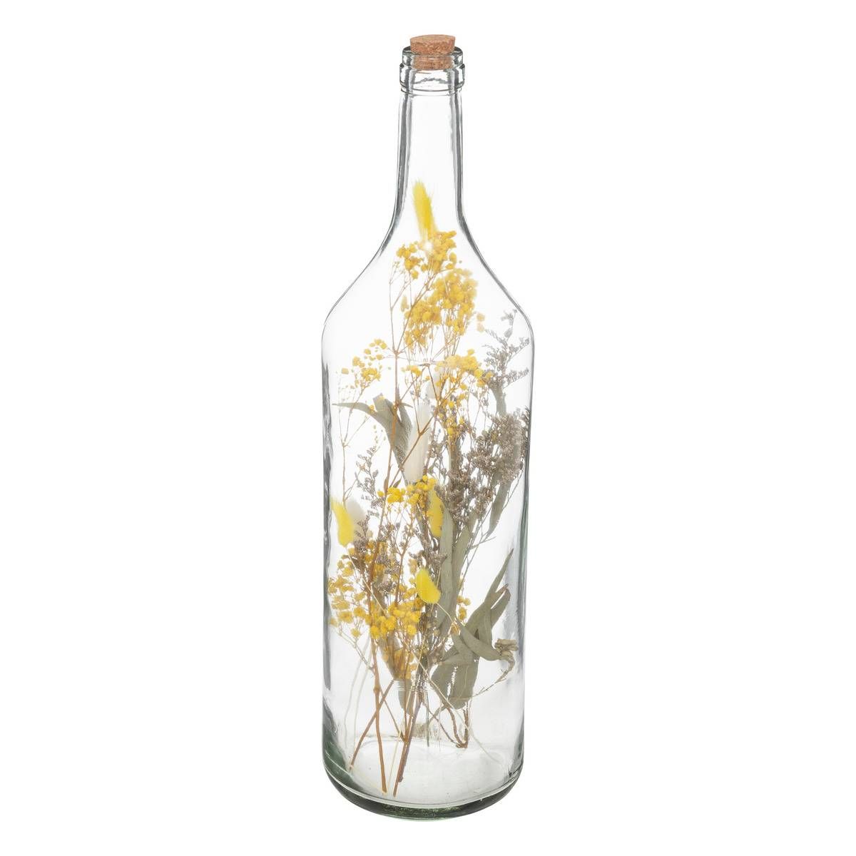 Fleurs Séchées En Bouteille Atmosphera - Décoration Romantique, Bocal Verre Et Liège - 7